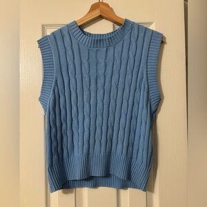 Forever 21 Light Blue Knit Sweater Vest